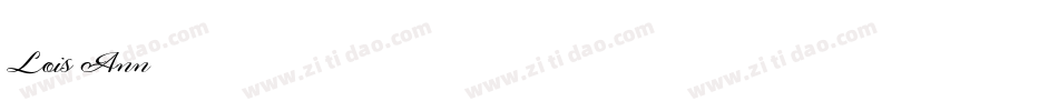 Lois Ann字体转换